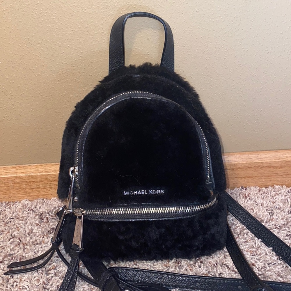 MK mini Fuzzy Backpack